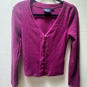 Women’s size small Maeve Anthropologie Berry Magenta Cardigan